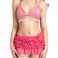 All-in-one Bubblegum Bass Bra Chain+Pink Bra Top+Adjustable Skirt