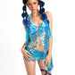 All-in-one Carnival Waves Body Chain + Sea Breeze Sequin Shawl