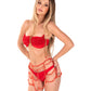 All-in-one Hotness Overload Chest Chain+Skirt Chian+Red Top+Red Bottom