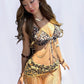 All-in-one Safari Babe Top+Bottom+Body Chain+Wrap Skirt+Scarf Shawl