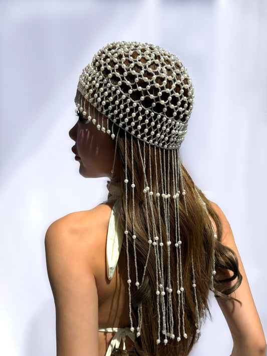 Girl In Pearl Head Chain