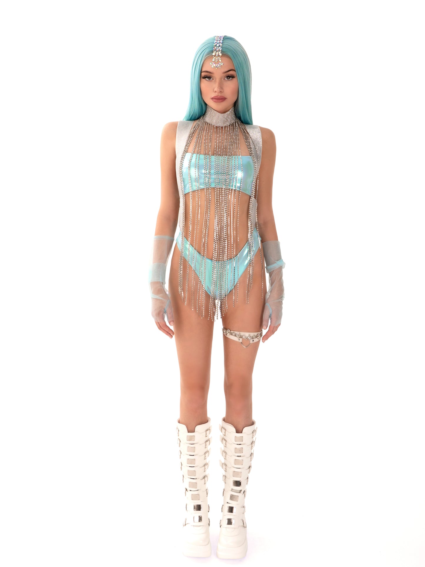 Aqua Siren Metallic Bodysuit