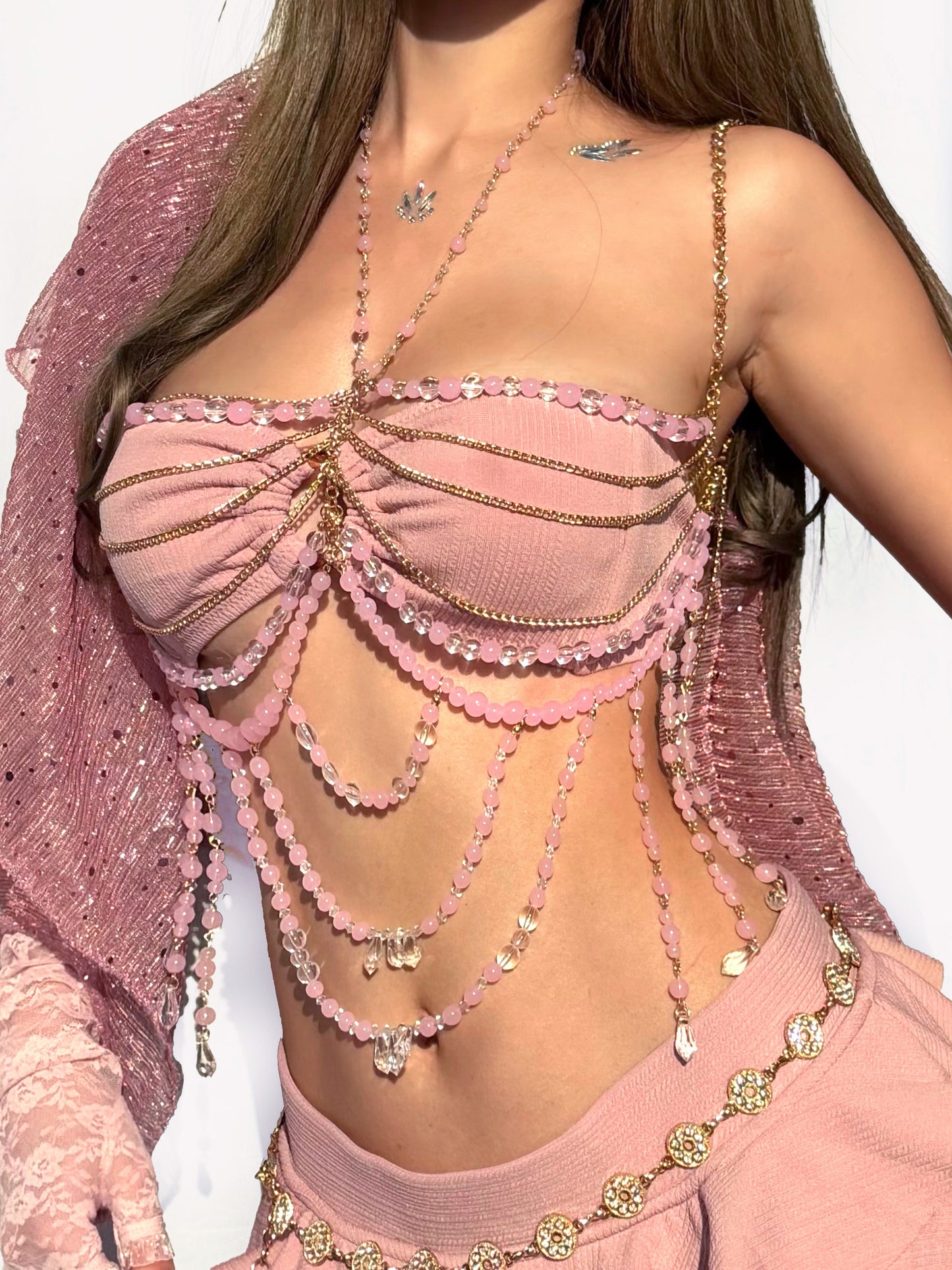 Made U Blush Chest Chain