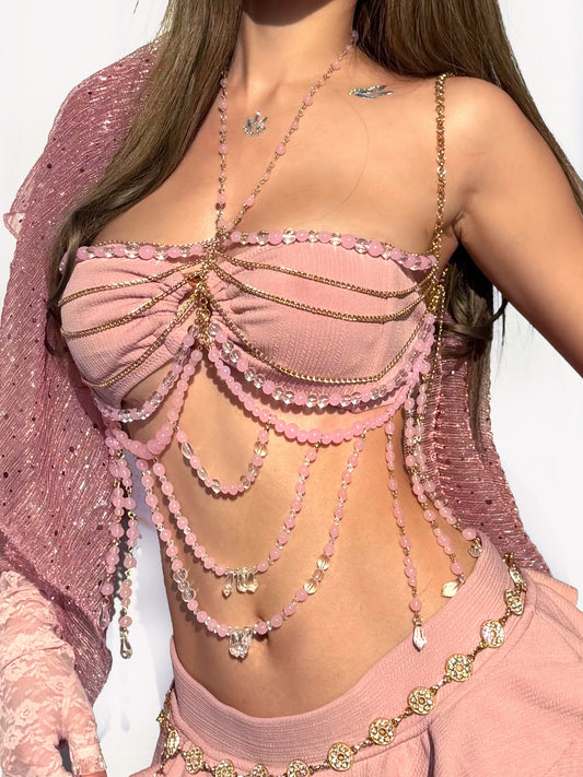 Made U Blush Chest Chain