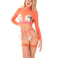 All-in-one Flirty Attitude Harness Set+Silver Top+Silver Bottom