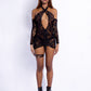 All-in-One Ur Midnight Lover Lace Dress+Head Chain