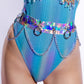 Space Chaos Holographic Waist Belt