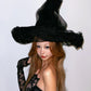 No Tricks Just Treats Gold Beaded Witch Hat